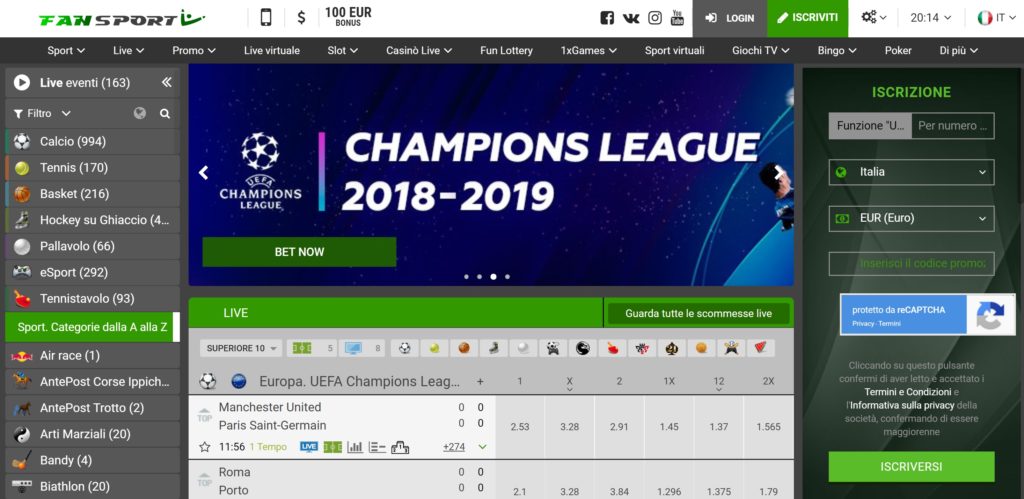 FAN-SPORT Screenshot